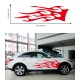 1 Pair Car Truck Totem Flame Graphics Label Side Vinyl Body Sticker Cool Waterproof Auto Sticker white