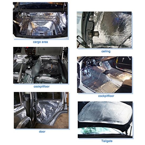 10mm Car Heat Sound Deadener Deadening Insulation Mat Waterproof and Moistureproof 24*40 inches