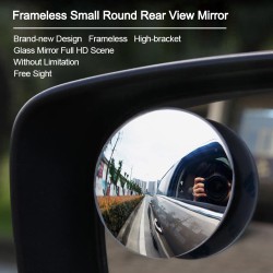 2 PCS Blind Spot Mirror Round HD Convex Rear View Mirror Abyss