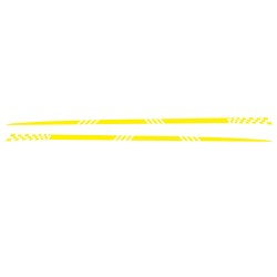 2pcs Universal Car  Sticker Body Side Stripe Hood Sticker Pvc For All Car Vinyl Bumper Decals yellow