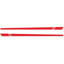 2pcs/lot 220x8cm Car Sticker Stripe Style Side Stripes Car Both Body Stickers Decal Car Wrap Vinyl Film Automobiles Products Car Accessories red