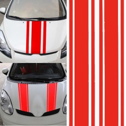 2pcs/set 72 inch x3 inch DIY Black Car Body Vinyl Racing Stripe Pinstripe Decal Stickers white