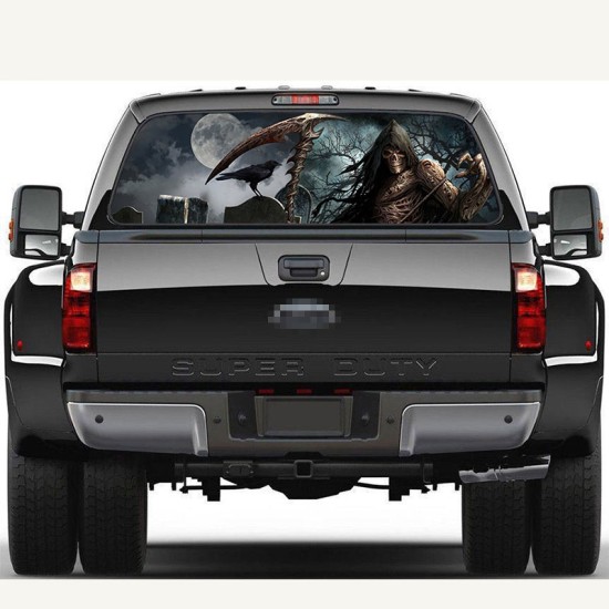 Car Cool Cemetery Rear Window Graphic Tint Decal Sticker for Truck Suv Jeep 135*36CM