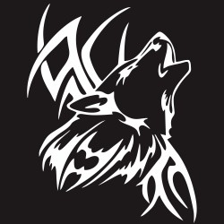 Tattoo Wolf Car Motorcycle Body Stickers Vinyl Car Styling Decal Accessories white