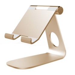 270° Rotatable Foldable Aluminum Alloy Desktop Holder Tablet Stand for Samsung Galaxy Tab Pro S iPad Pro10.5 9.7" 12.9'' iPad Air Surface Pro 4 Kiosk POS Stand Gold