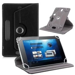 7/8/9/10 Inch Universal 360 Degree Rotating Four Hook Leather Tablet Protection Case Rose red_8 inch