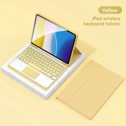 Bluetooth-compatible Keyboard with Protective Leather Case Set for iPad Pro11 Air5 10.9 Inch 11 Inch Yellow