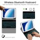 For iPad 10.2 Tablet Touch Keyboard Textured PU Leather Cover Wireless Bluetooth3.0 Connect Overall Protection Stand Function  blue_iPad 10.2 backlit version