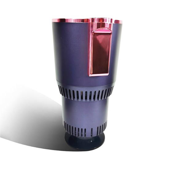 12V Car Heating Cooling Cup 2-in-1 Car Office Cup Warmer Cooler Smart Car Cup Mug Holder Tumbler Cooling Beverage Drinks Cans purple