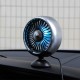 12V Electric Car Fan 360 Degree Rotatable Car Auto Cooling Air Circulator Fan Air outlet - silver