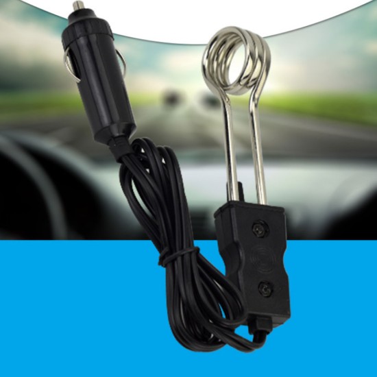 12v Portable Car Fast  Heating Copper Heating Tubes One-piece Design With Comfortable Handle Special Wire Universal Fast Heating black