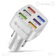 15a Portable Luminous Car  Charger Built-in Overcurrent Protection Fast Charging 6usb Qc3.0 5v9v12v Car Interior Accessories Car Goods White