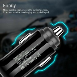 3-in-1 Qc3.0+pd 18w Multi-device Car  Charger Multi-function Constant Temperature Fast Charging Upgraded Chip Type-c Usb Charger White