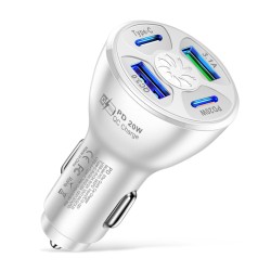 Usb Car Charger Fast Charging Adapter 20w Pd Qc3.0 Type 3.1a 2usb Multi-functional Multi-port Charger White