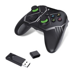 2.4G Wireless Game Controller 360-degree Rotation 3D Joystick Built-in 600mah Battery Gamepad Black