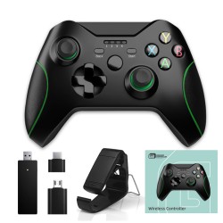 2.4g Non-slip Wireless Game  Controller With Indicator Leds 360 Degrees Ergonomic Design Dual Vibration Function Compatible For