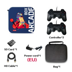 2pcs Pawky Pad Game Hard Drive for Saturn Ps2/n64 4k Gaming Wireless Handle Black EU Plug