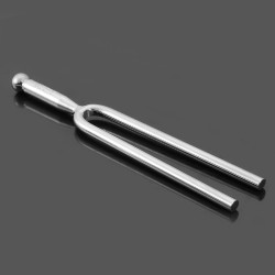 440Hz A Tone Stainless Steel Tuning Fork Violin Guitar Piano Tuner  Silver (transparent pp hanging bag packaging)