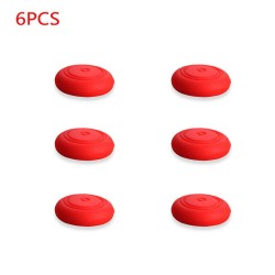 6 Pcs Silicone Thumbstick Thumb Stick Grip Caps Cover for Nintend Switch Joy-Con Controller red