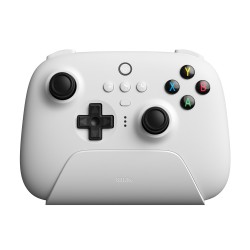 8bitdo Ultimate Wireless 2.4g Game Controller with Charging Dock Compatible for Windows 10 11 Steam Android PC White