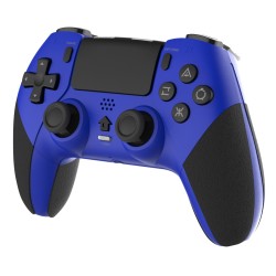 Wireless Bluetooth Gamepad Handle with Motor Vibration Somatosensory Six-axis Compatible for PS4 Blue