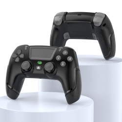 Wireless Bluetooth Gamepad Vibration 6-axis Console Controller Joystick Compatible for Ps4 Black