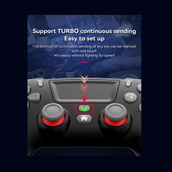 Wireless Bluetooth Gamepad Vibration 6-axis Console Controller Joystick Compatible for Ps4 Black Red