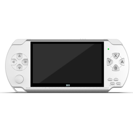 X6 Video Game Console Player 4.3 inch HD Screen Video Playback No Conversion Required White 8G