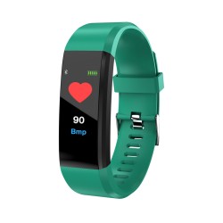 115 Plus Color Screen Smart Watch Fitness Activity Tracker Bluetooth Blood Pressure Monitor Green