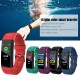115plus Bluetooth Smart Watch Heart Rate Blood Pressure Monitor Fitness Tracker Bracelet, Red