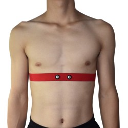 Adjust Chest Belt Strap Band for Heart Rate Monitor red_Chest strap only