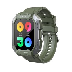 C20 Smart Watch Bluetooth 5.0 Outdoor Waterproof Heart Rate Blood Oxygen Monitor Sports Smartwatch for Android IOS Green