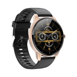 Smart  Watch Multi-sports Custom Dial Weather Forecast Heart Rate Blood Pressure Blood Oxygen Monitor Watch Black gold
