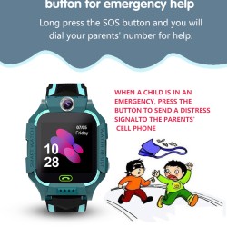 Z6 Children's Phone Watch GPS Flip rotation Location Kids Smartwatch Multifunctions Watch Pink