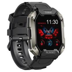 ZEBLAZE Beyond 2 GPS Smartwatch 1.78-inch Amoled Always-on Display Touch-screen Heart Rate Blood Oxygen Monitor Silver Blue